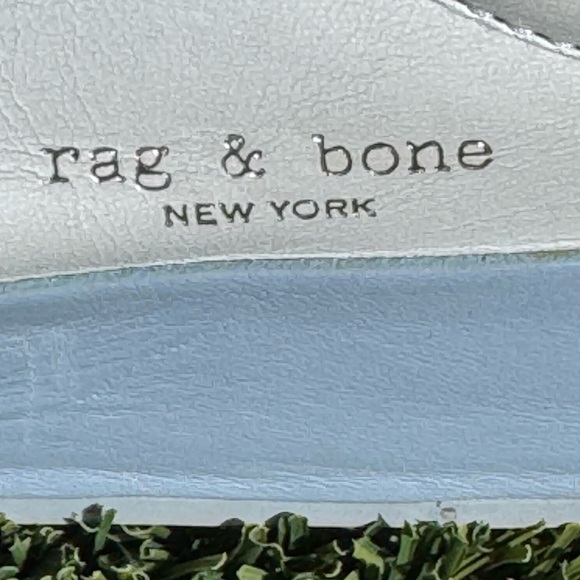 Rag & Bone RB1 Leather Slip On Mule Sneakers in Chambray and Light Blue - Picture 4 of 8